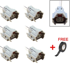6PCS Plug Fuel Injector Connector Pigtails Cable Wire Harness for TOYOTA - Bild 1 von 5