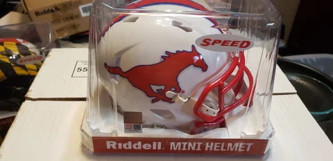 SMU MUSTANGS  NCAA Mini Speed Football Helmet RIDDELL Cover