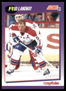 Rod Langway 1991-92 Score American #228 Washington Capitals - Picture 1 of 2
