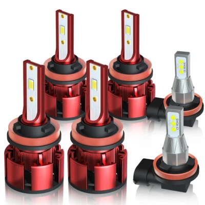 Combo faros LED haz alto/bajo + luz antiniebla para Nissan Rogue 2014-2020 Foto 1 de 4