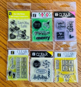 Lot of 6 Packs Studio G Clear Stamps DIY Crafting Card Making Christmas Baby - Picture 1 of 4