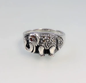 9927111 925er Silber Markasit-Ring Elefant Gr.56 - Bild 1 von 2