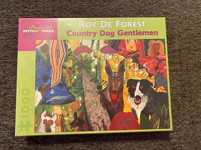 NEW Pomegranate ArtPiece 1000 Piece Puzzle Roy De Forest Country Dog Gentemen - Image 1 of 3