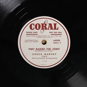 Chuck Murphy - They Raided The Joint - CORAL 64090 E+ White Label Promo - Picture 1 of 4