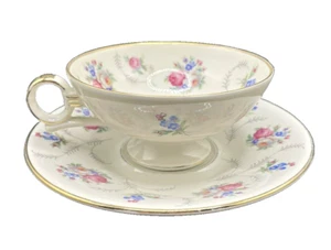 Hertel Jacob Bavaria Germany Pink Flower Chintz Teacup & Saucer - Picture 1 of 16