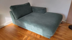 Sofa Recamiere, Longchair, Cord-Bezug PETROL, neuwertig - Bild 1 von 12