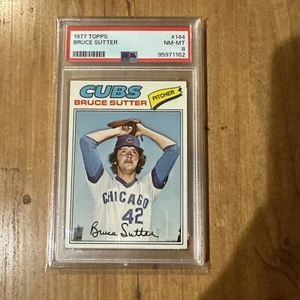 1977 Topps Bruce Sutter Rookie RC PSA 8 NM-MT #144 Vintage Baseball Cubs HOF - Picture 1 of 2