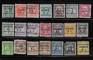 New Jersey Precancels - Elizabeth 225 - 21 1922 thru 1926/32 Stamps - Picture 1 of 1