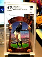 2000 ALFONSO SORIANO FLEER WHO TO WATCH #WW9 BCCG 10 MINT.