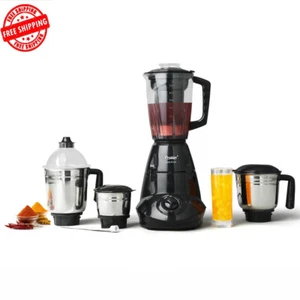 Prestige Iris 750 W Mixer Grinder 4 Steel Jar + 1 Juicer Jar 220 Volt, Black, - Picture 1 of 7
