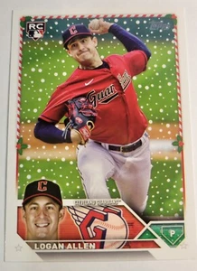 2023 Topps Holiday Edition Logan Allen #H46 Cleveland Guardians Pitcher Baseball - Picture 1 of 2