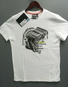 NEW OEM Genuine Mini Cooper Mens White T-Shirt Size: Large 80142338785 MC16-383 - Picture 1 of 5