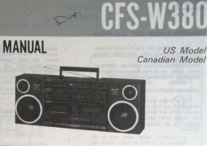Original Service Manual Sony CFS-W380 Vintage Boombox Ghettoblaster - Picture 1 of 2