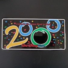 Walt Disney World 2000 Celebrate The Future Hand In Hand Metal License Plate
