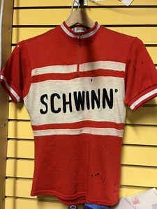 Schwinn Wool cycling Jersey Kucharick small Red with white panel Classic - Picture 1 of 8