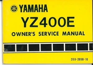 Yamaha Model YZ400E Owner's Manual - c1977 - LIT-11626-00-86 - Picture 1 of 3