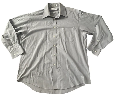 Pierre Cardin Men's Dress Shirt Long Sleeve Gray 60% Cotton Size 16 32/33 - Image 1 of 4