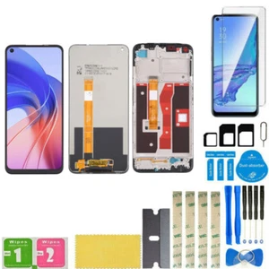 Per OPPO A55 CPH2325 ricambio digitalizzatore display touch screen display LCD + cornice - Foto 1 di 13