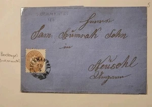 Österreich 1864, 15-Kreuzer Zuckermantel mit Biertstempel - Bild 1 von 7