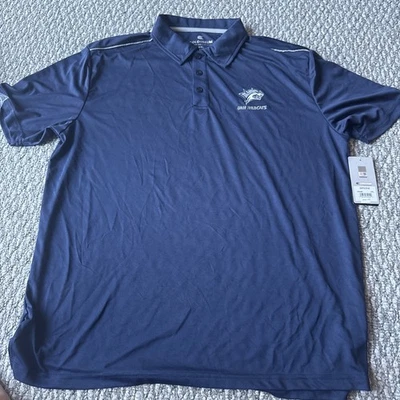 UNH Wildcats Men's POLO SHIRT XXL BY COLOSSEUM ATHLETICS NWT NAVY BLUE RARE - Image 1 of 4