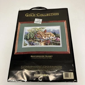 Dimensions Gold Collection Cross Stitch Kit Bedforshire Sunset #3796 Cottage - Picture 1 of 6