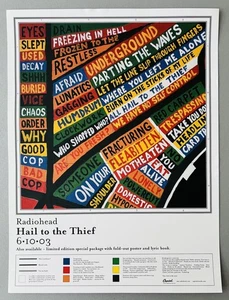 RADIOHEAD "HAIL TO THE THIEF" 2003 20 X 15 CAPITOL RECORDS ADVANCE PROMO POSTER - Picture 1 of 1
