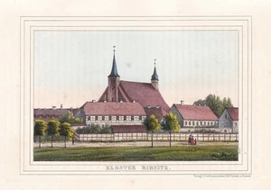 Monastery Ribnitz Damgarten Mecklenburg-Western Pomerania Lithograph Lisch - Picture 1 of 1