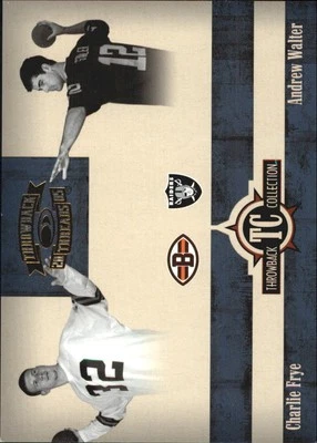 2005 Throwback Threads Throwback Collection #2 Charlie Frye Andrew Walter FB - Image 1 of 2