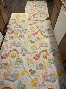 Vintage 1990er American Greetings Care Bears Twin Bettwäsche & Kissenbezug Set - Bild 1 von 5