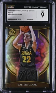 Caitlin Clark 2022-23 Topps Bowman University Chrome Invicta PSA CGC 9 Rc Rookie - Bild 1 von 2