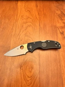Spyderco C41GP5 Native 5 Handle Plain Folding Knife-Black - Picture 1 of 4