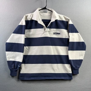Vintage University of Conneticut Rugby Shirt Mens Large Cotton Long Sleeve Polo - Picture 1 of 17