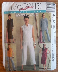 NEW McCall's CLASSIC FIT Pattern 4007 Misses Plus sz 16-22 Wrap Dress*Top*Pants - Picture 1 of 2