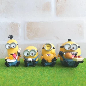 Takara Tomy Minions Mogumogu Fig. COMPLETE SET 4 Types Japanese Food Figures - Picture 1 of 4