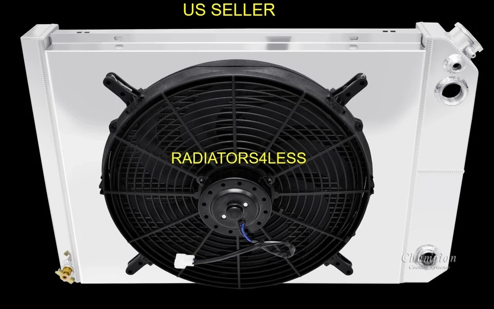 CAMPEÓN 3 FILAS RADIADOR LS CUBIERTA INTERCAMBIABLE MOTOR 16" VENTILADOR PONTIAC LEMANS GRAND PRIX  Foto 1 de 4