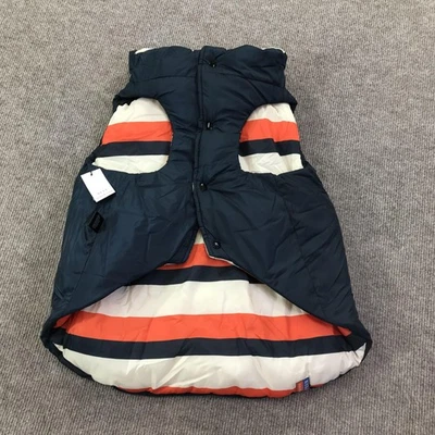 Chaleco Abrigo KULE x maxbone Reversible Puffer Perro XL Azul Marino Crema Naranja Rayas Nuevo con Etiquetas Foto 1 de 4