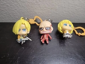 Attack On Titan Mini Figure Keychain Figs Lot Of 3 Annie, Colossal Titan, Armin - Picture 1 of 14