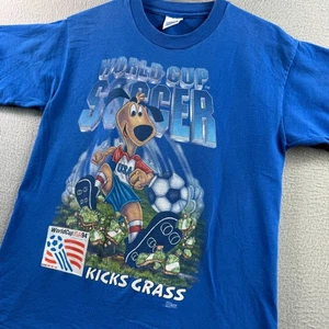 Vintage World Cup Soccer Shirt Youth 14-16 (Fits Mens Small) 90s 1994 USA - Picture 1 of 16