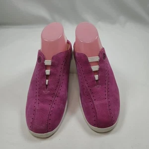 Donald Pliner Sport-i-Que Hot Pink Suede Nubuck Slip On Sneakers Size 7M Cushion - Picture 1 of 10