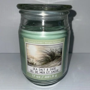 Ashland - Scented Jar Candle - Spring Series - Sea Salt & Sage - 17oz - New - Picture 1 of 1