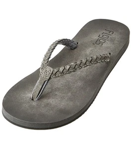 Chanclas para mujer FLOJOS Sky 171 carbón talla 7 correa tejida arco - ¡NUEVAS!! - Imagen 1 de 6