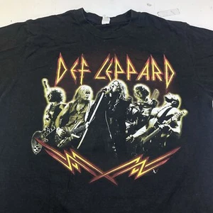DEF LEPPARD SUMMER TOUR 2009 CONCERT TEE T SHIRT Mens M Hair Heavy Metal Rock - Picture 1 of 4