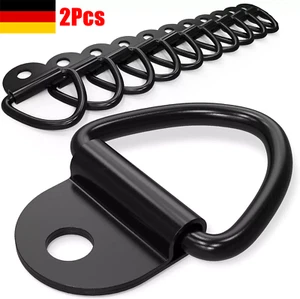 2Stks V-Ringe Haken Bindung Punkt Last Sichern Zurrring Heavy Duty Anker NEU DE - Zdjęcie 1 z 15