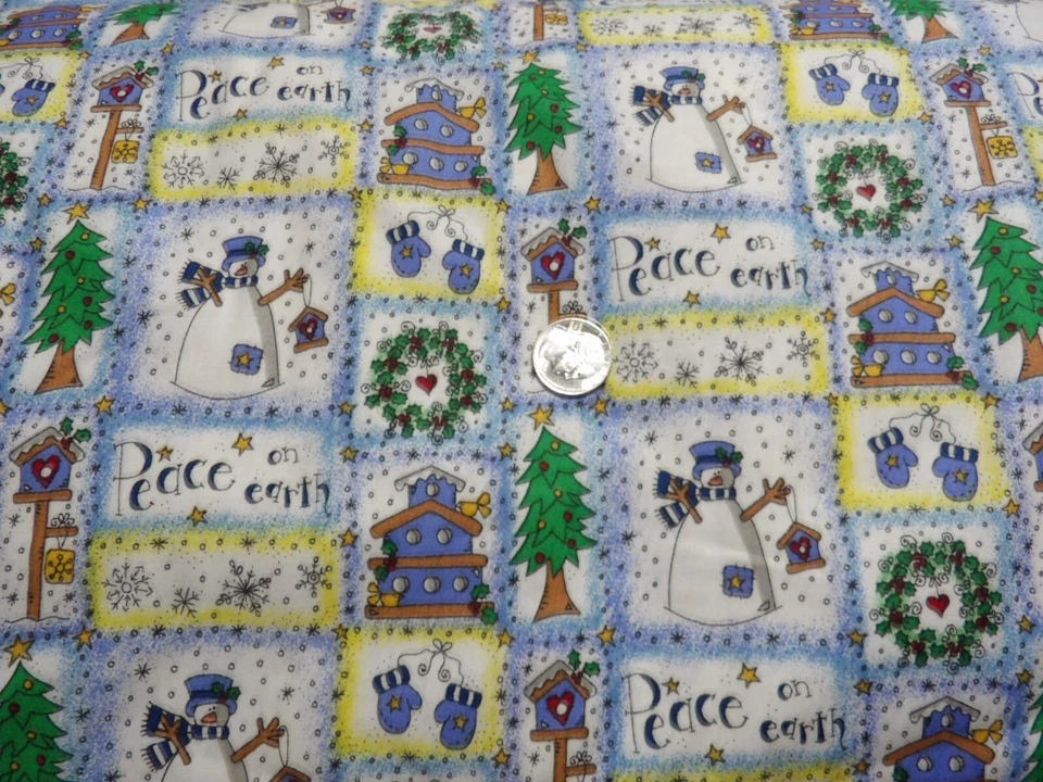 GENERAL FABRICS TRENA HEJDANL PEACE ON EARTH CHRISTMAS 32 YARDS FABRIC - Image 1 of 1