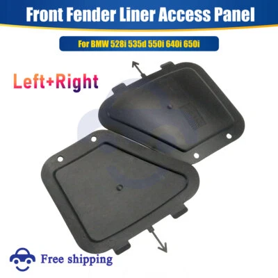 Pair Front Fender Liner Access Panel for BMW 528i 535d 550i 640i 650i - Image 1 of 4