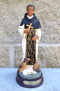 Statue of St. Martin de Porres with Animals, Florentine (CU609) chalice co - Picture 1 of 11