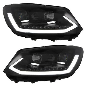 VW Touran Headlights LED DRL Dynamic Sequential Flashers Upgrade 2010-2015 - Picture 1 of 12