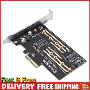 M.2 NVME to PCIE Adapter M+B Key SSD to PCI-E 3.0 X4 SATA Expansion Card ~ - Bild 1 von 12
