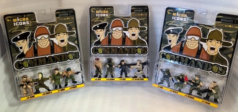 Commandos All 12 packaged Micro Icons Army Men Commando figures - 1 3/4" - 1:32 Cover