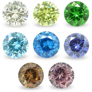 100pcs 0.8~10mm Each color Round Loose Cubic Zirconia 5A CZ Stone For Jewelry - Picture 1 of 20